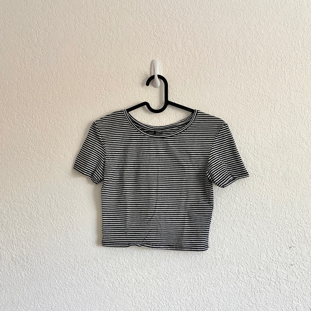 Zara Cropped Stripe Tee